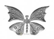 19-1102 Бабочка штампованная (большая) 17x12.5 см, толщина 0.5 мм в Екатеринбурге фото

