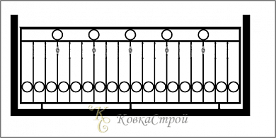 Эскиз ограждения балкона №12 в Екатеринбурге фото
