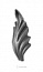 19-1708 Лист декоративный 5.3x11.6 см, толщина 5-6 мм