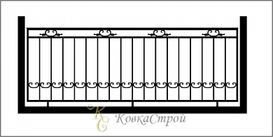 Эскиз ограждения балкона №4 в Екатеринбурге фото
