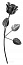 19-1536 Роза кованая со стеблем 11.5х30 см, толщина 5 мм