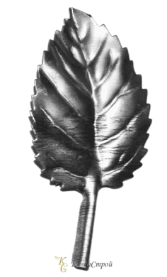 19-1204 Листок розы штампованный 3.5x7 см, толщина 1 мм. в Екатеринбурге фото
